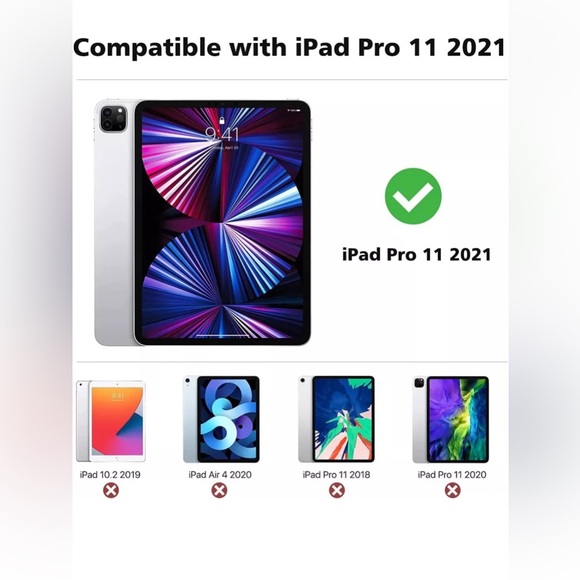 Set Of 4 Cases for iPad Pro 11 2021 10in Model Smart Cover Sky Blue - New Sealed - Picture 4 of 6